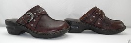 B.O.C. Born Brown Leather Criss Cross Straps Split Toe Mules - Women's Clogs 8M - $18.95