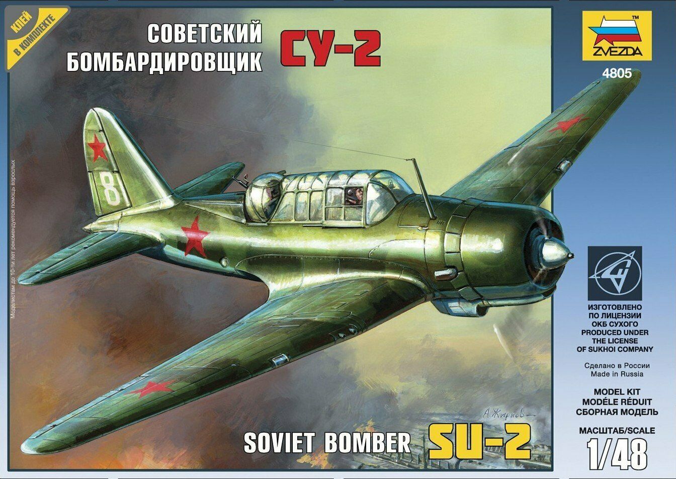 Zvezda Model Kit 4805 Soviet bomber Su-2, scale 1/48