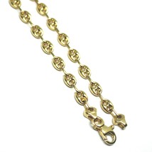 18K YELLOW GOLD MARINER BRACELET 5 MM, 7.5 INCHES, ANCHOR ROUNDED OVAL LINK image 1