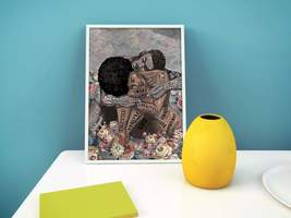 Black Couple Portrait Poster, African American Couple Canvas And Poster - $49.99