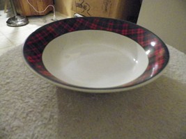 Gibson Holiday Plaid soup bowl 2 available - $2.92