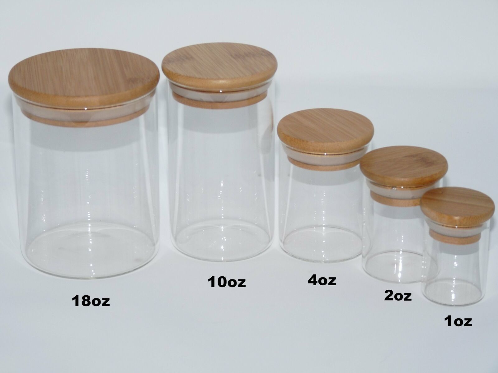 ONE 10 oz Glass Jar w/ Wooden Suction Lid > Multi Uses Cookie Jar