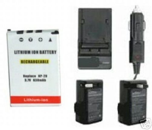 Battery + Charger for Casio EX-Z60BK EX-Z60SR EX-Z60DX EXZ70RD EXZ70BK EXZ70SR - $26.07