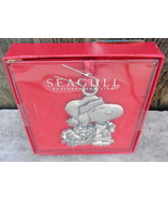 Santa Snoopy Woodstock Pewter Christmas Ornament Peanuts Seagull - $25.00