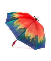 Parrot Full Size Umbrella Unique Design With Standing Feet Tip Multi-Color 38" D image 1