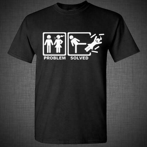 Problem Solved Stick Figure Man couple Marriage Kick Funny adult humor ...