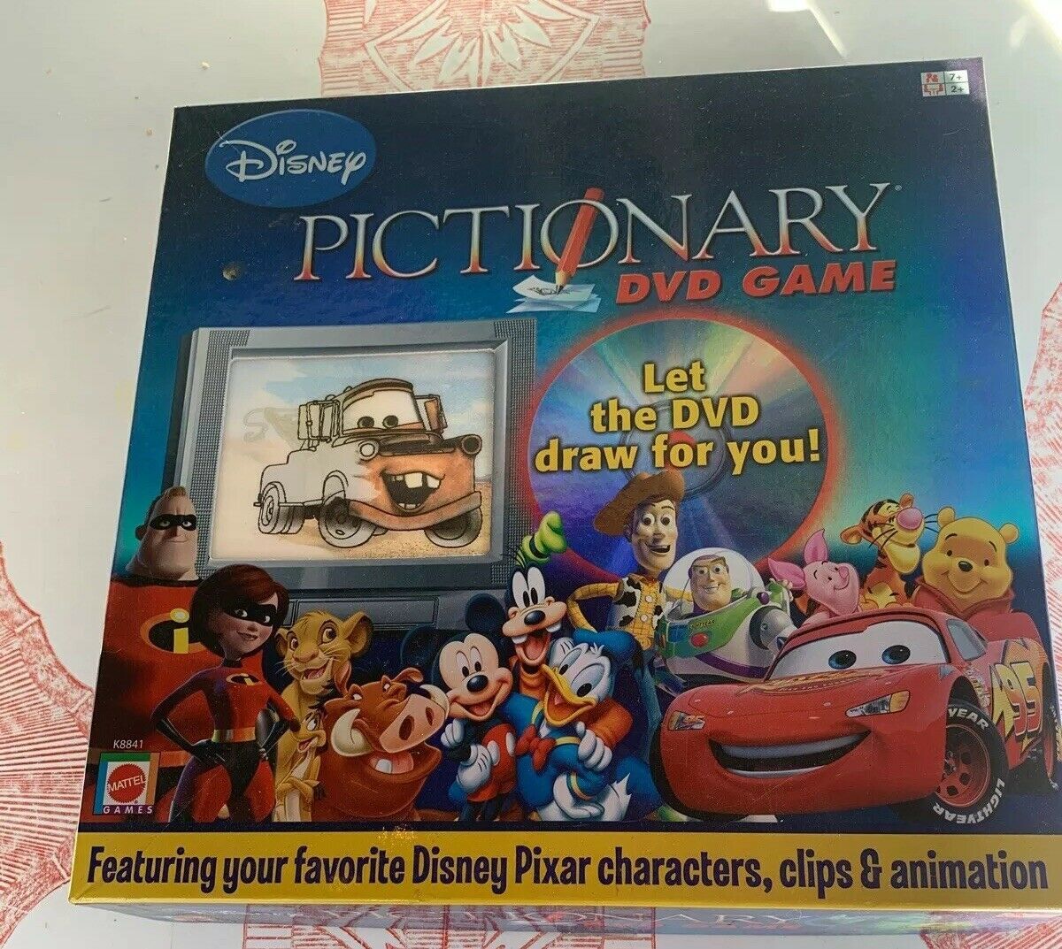 Disney Pictionary DVD Game Only One Erasable Market And No Directions - $5.94