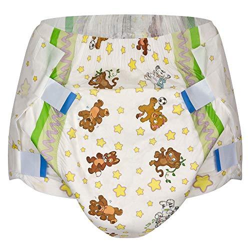 Crinklz TabStyle Briefs Adult Printed Diapers, Small, Pack/15
