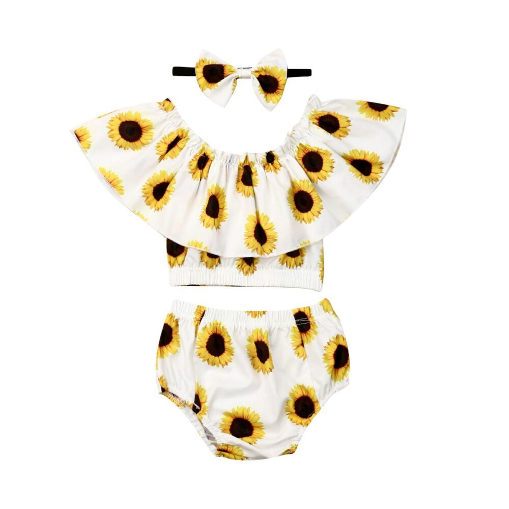 sunflower baby girl outfit
