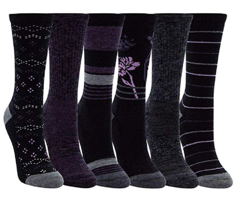 6 Pairs Kirkland Signature Women Ladies Trail ExtraFine Merino Wool