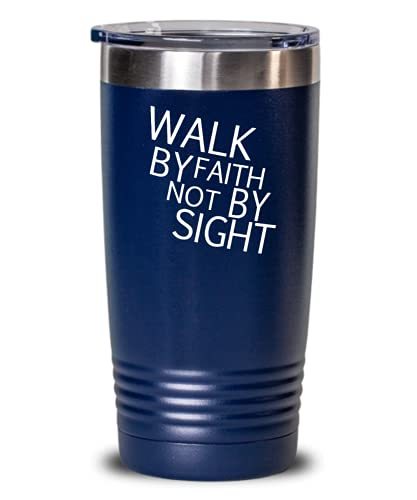 Faith Christian Tumbler Insulated Sweatproof Stainless Steel Motivational Gift f