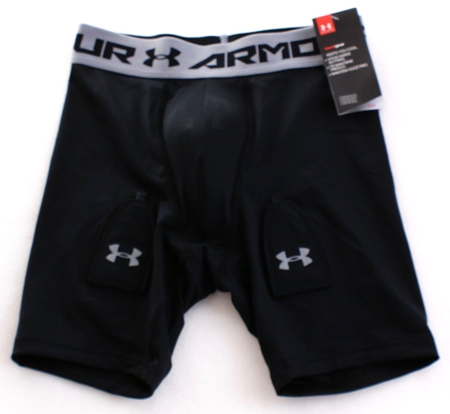 Under Armour Black Purestrike Hockey Compression Shorts with Cup Men's ...