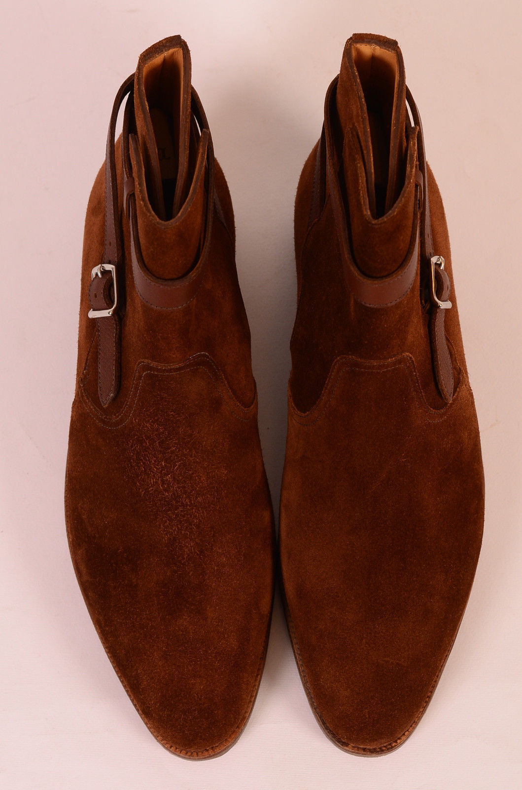 Handmade Brown jodhpurs Boots, Men Brown ankle Boots, Men Suede Leather