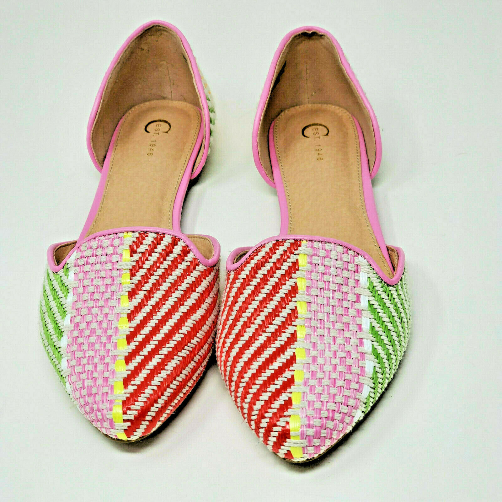 multi colored shoes