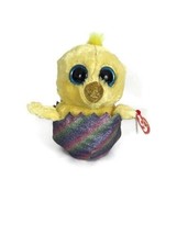 Ty Beanie Plush Stuffed Chicken Easter Egg Yellow Pink Glitter Toy Holiday Gift  - $13.54