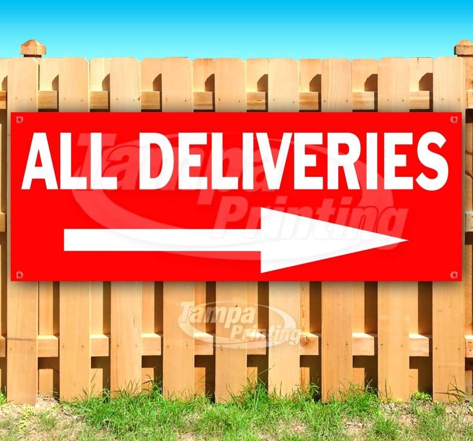 ALL DELIVERIES Advertising Vinyl Banner Flag Sign Many Sizes ...