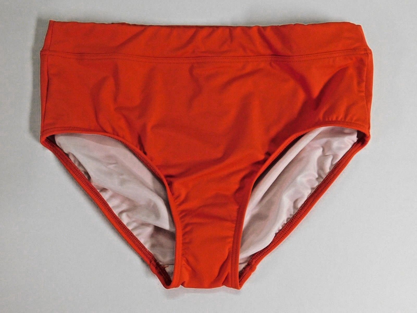 NEW NWT Lands' End Women's Orange Swim Bottoms Size 10 Swimwear