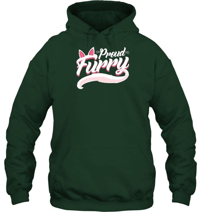 Cosplay Hoodie Proud Furry Hoodie Cat Ears and Tail Sweatshirts, Hoodies