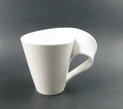 Villeroy &amp; Boch 1748 Fine China White Coffee Mug Twisted Handle Luxembourg - $13.73