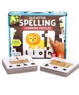 Chuckle &amp; Roar 3 &amp; 4 Letter Spelling Learning Puzzle- New! - $13.86