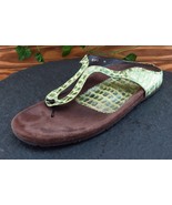 Donald J. Pliner Sz 9 M Green Thong Leather Women Sandals  - $34.65