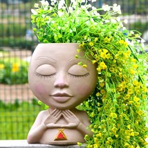 Jytti Face Planter Head Planters Lady Flower Pots, Girl, No Succulent Pl... - $39.99