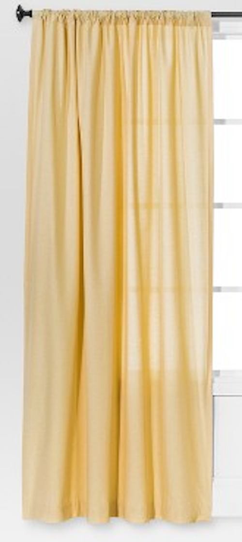 1 X Farrah Light Filtering Curtain Panel Yellow 84