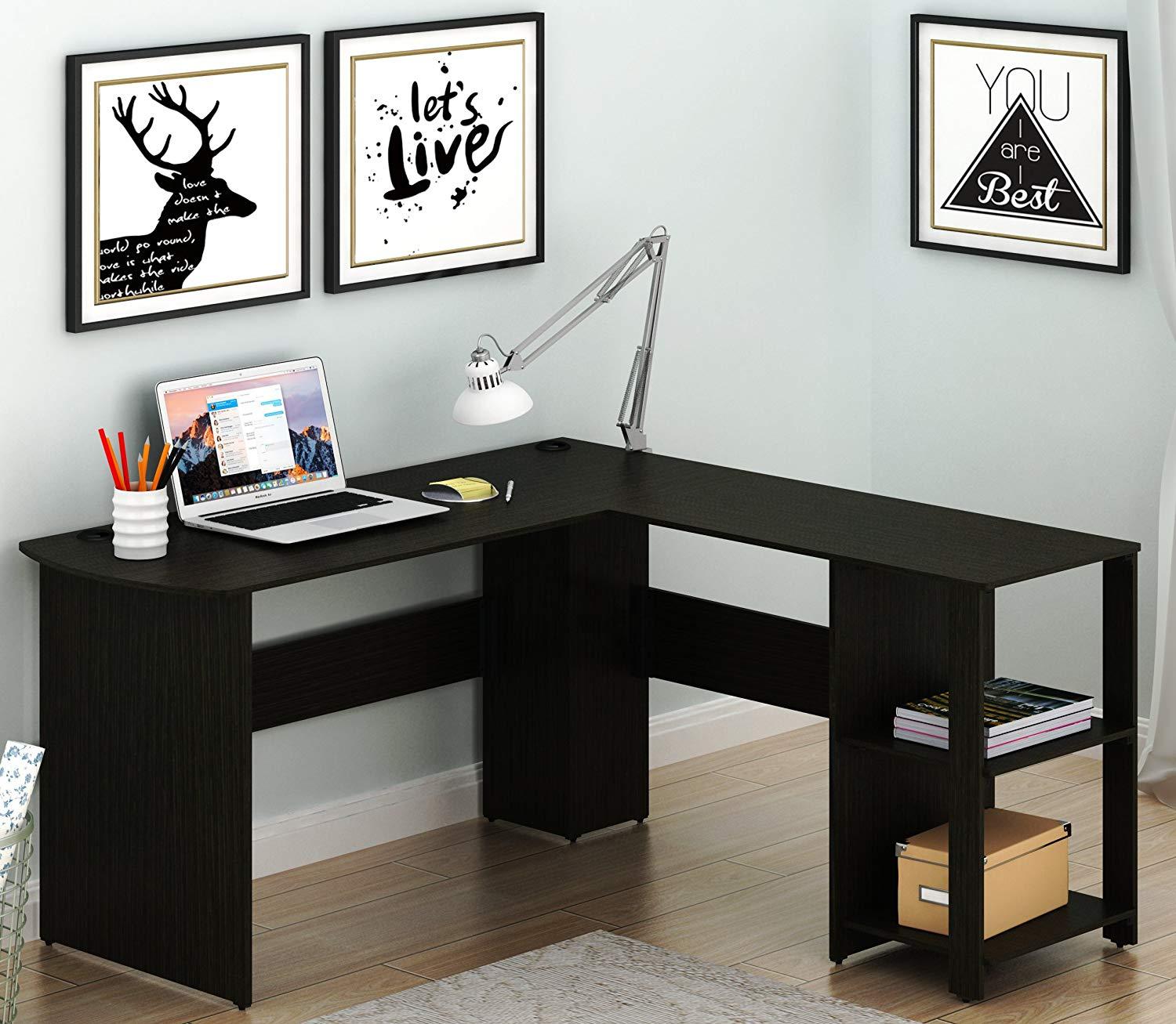 Corner Office Computer Desk Home Furniture Dorm Living Room Wood ...