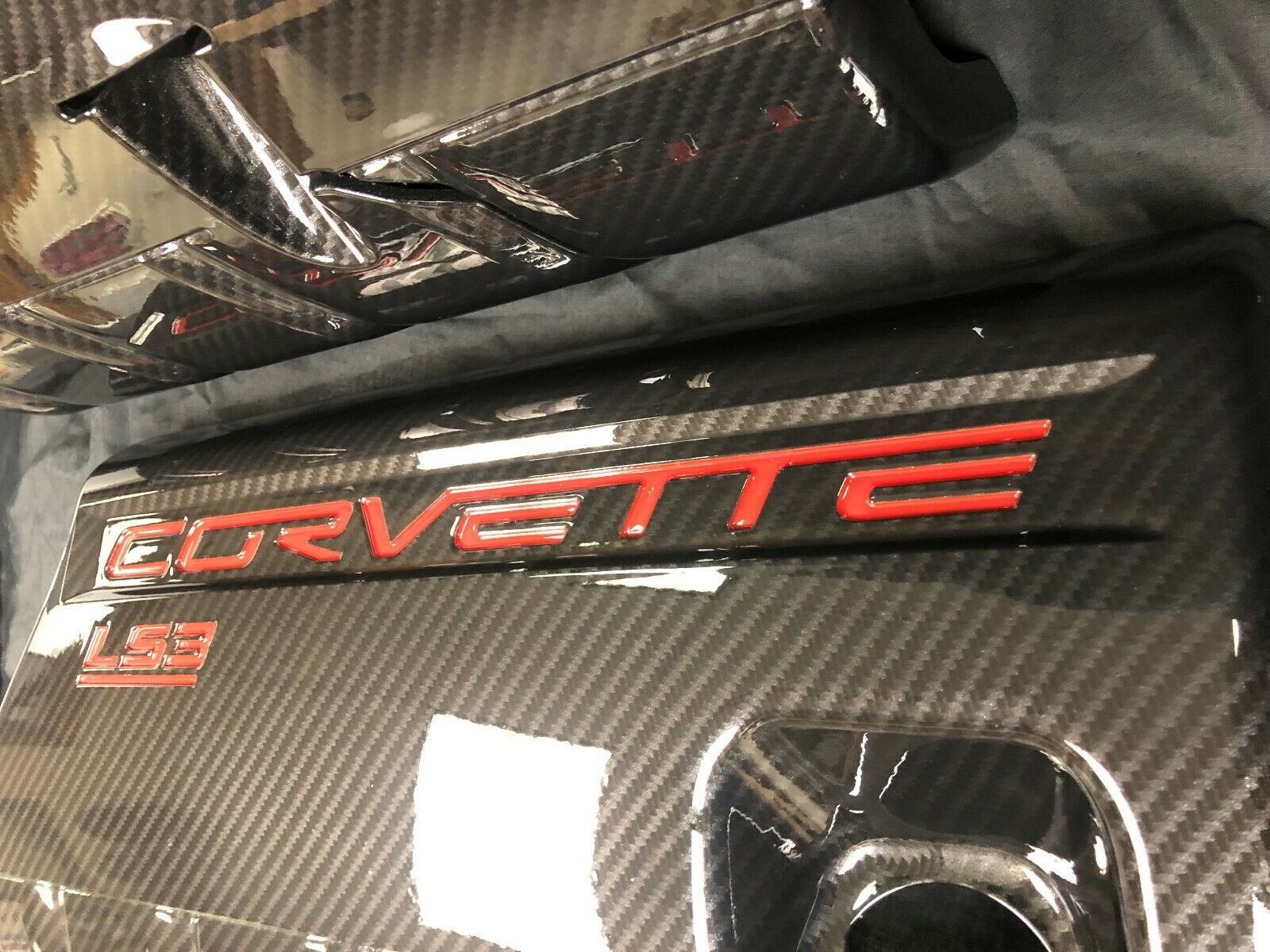 0813 6.2L LS3 Corvette Fuel Rail Engine Covers Custom Carbon Fiber Other