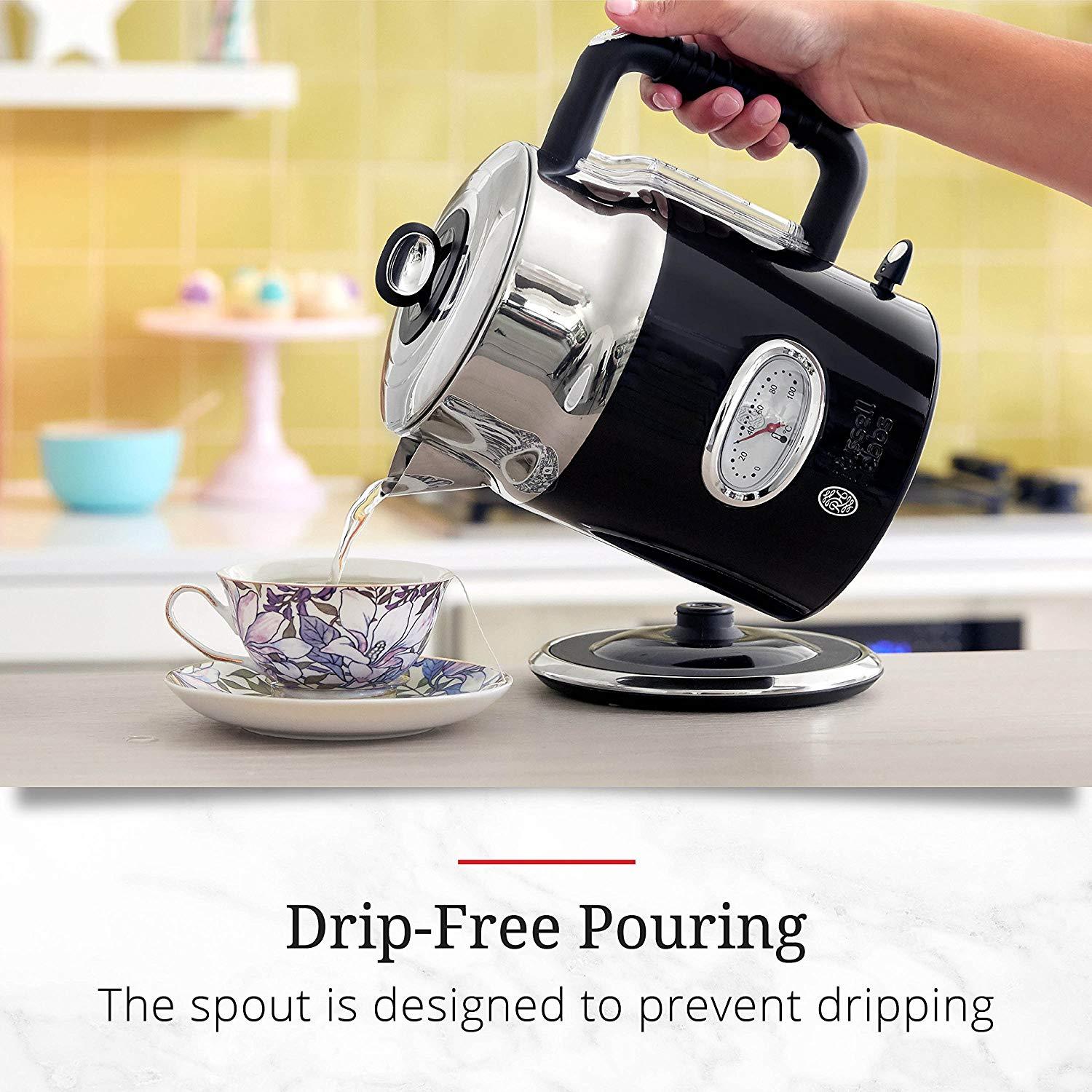 1.7L Premium Stainless Steel Electric Kettle Water Temperature Gauge