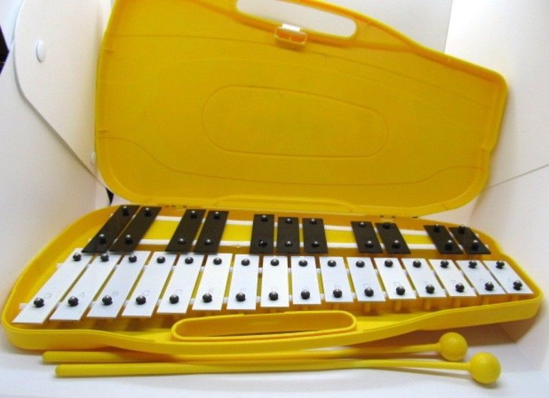 Trophy Music Company XYLOPHONE & Mallets Glockenspiel in Yellow