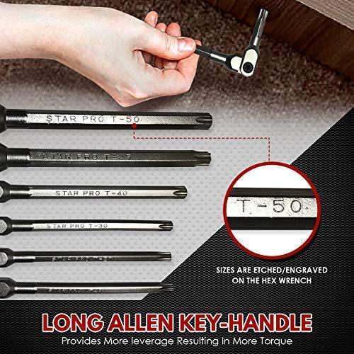 NAPA 6 piece flexible torx screwdriver set head rotates 180 degrees