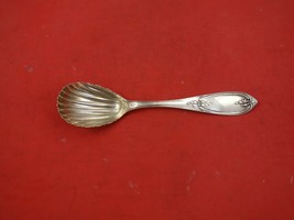 Olive by Newell Harding &amp; Co Coin Silver Sugar Shell Boston c.1846 6 3/4&quot; - $78.21