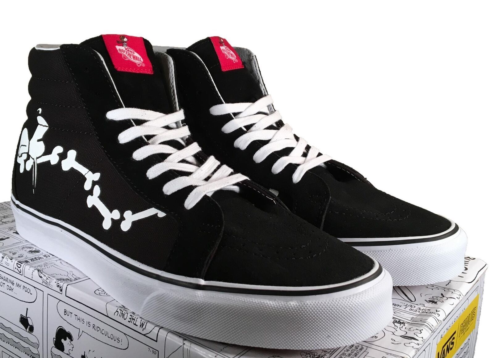 Vans x by Peanuts Sk8-Hi Snoopy Bones & Woodstock High Top Sneaker ...