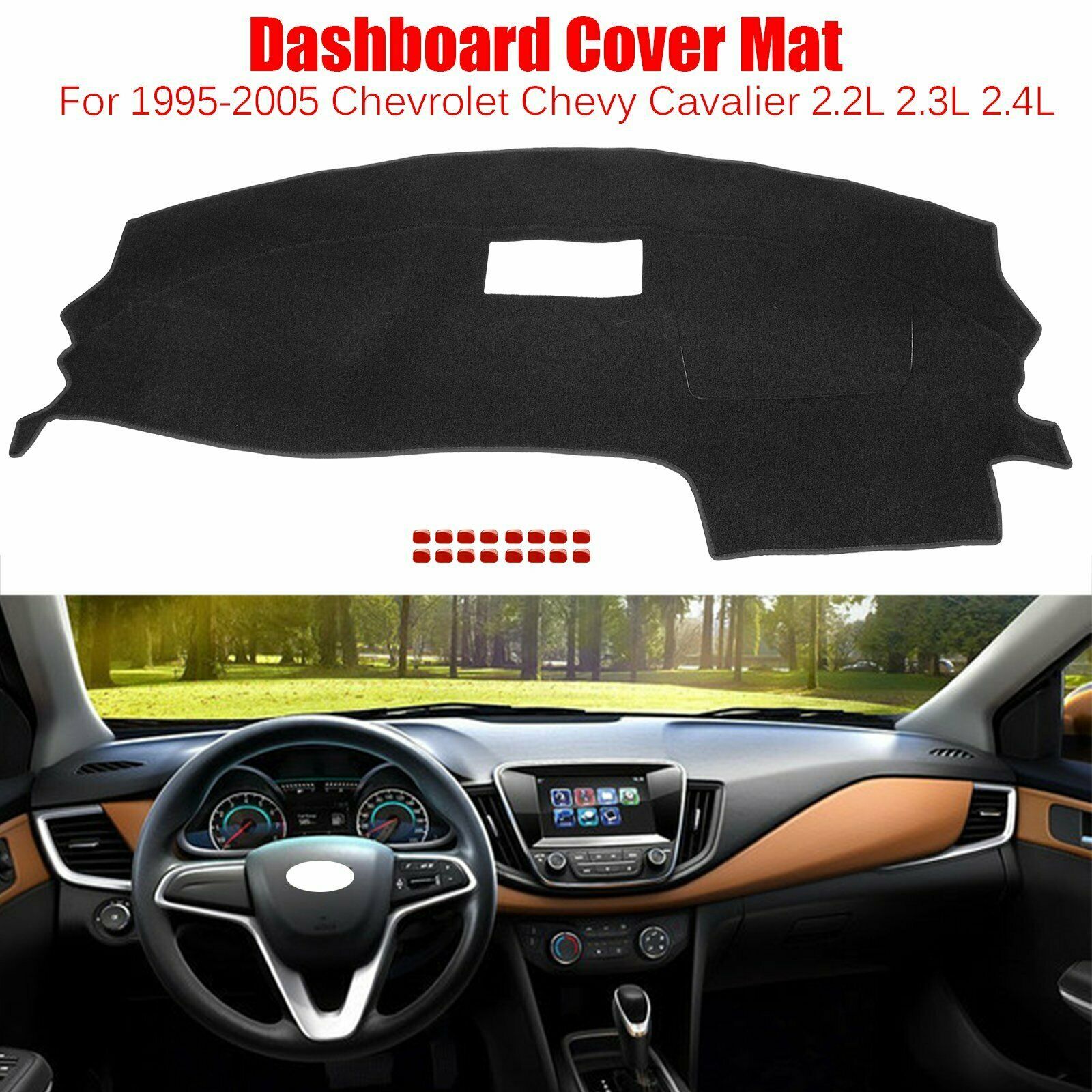 Dash Cover Dashmat Dashboard Mat Carpet For 1995-2005 Chevrolet Chevy Cavalier