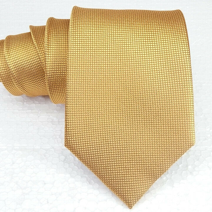 NEW bronze me's Neck tie 100% silk solid Made in ITALY classic 3.34 in. RRP £ 36