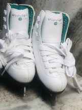 Ship N 24 Hours. New-J Girls Med. Figure Skate Boots Size 10: White. - $155.42