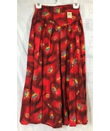 Lilia Smith Western Southwest Culottes Cotton Size XSmall 26&quot; Waist Red - $30.69