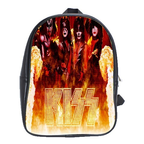 Backpack School Bag Kiss Band Logo American Hard Rock New York Music In ...