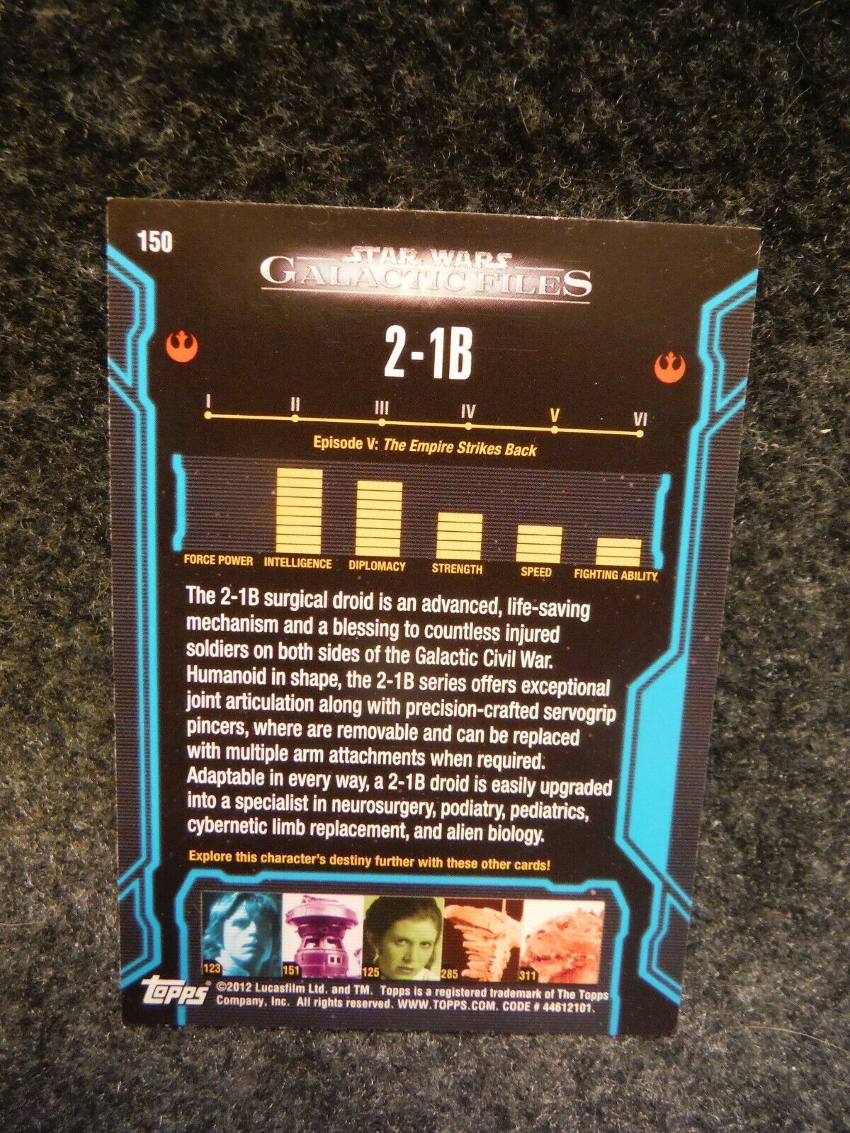 star wars galactic files trading cards