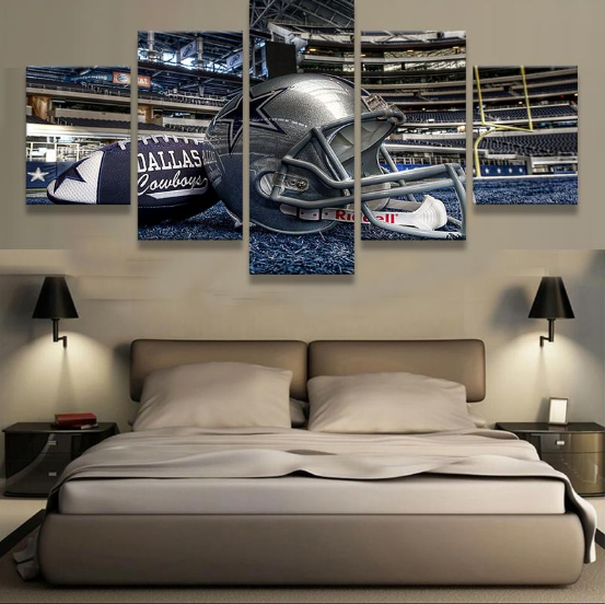 Framed 5 Piece Dallas Cowboys Stadium Canvas Prints Painting Wall Art Home Decor Posters & Prints
