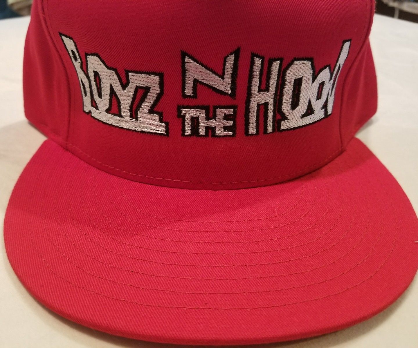 New Boyz N The Hood Logo Adjustable Strap Flat Brim Hat Red Cap Other