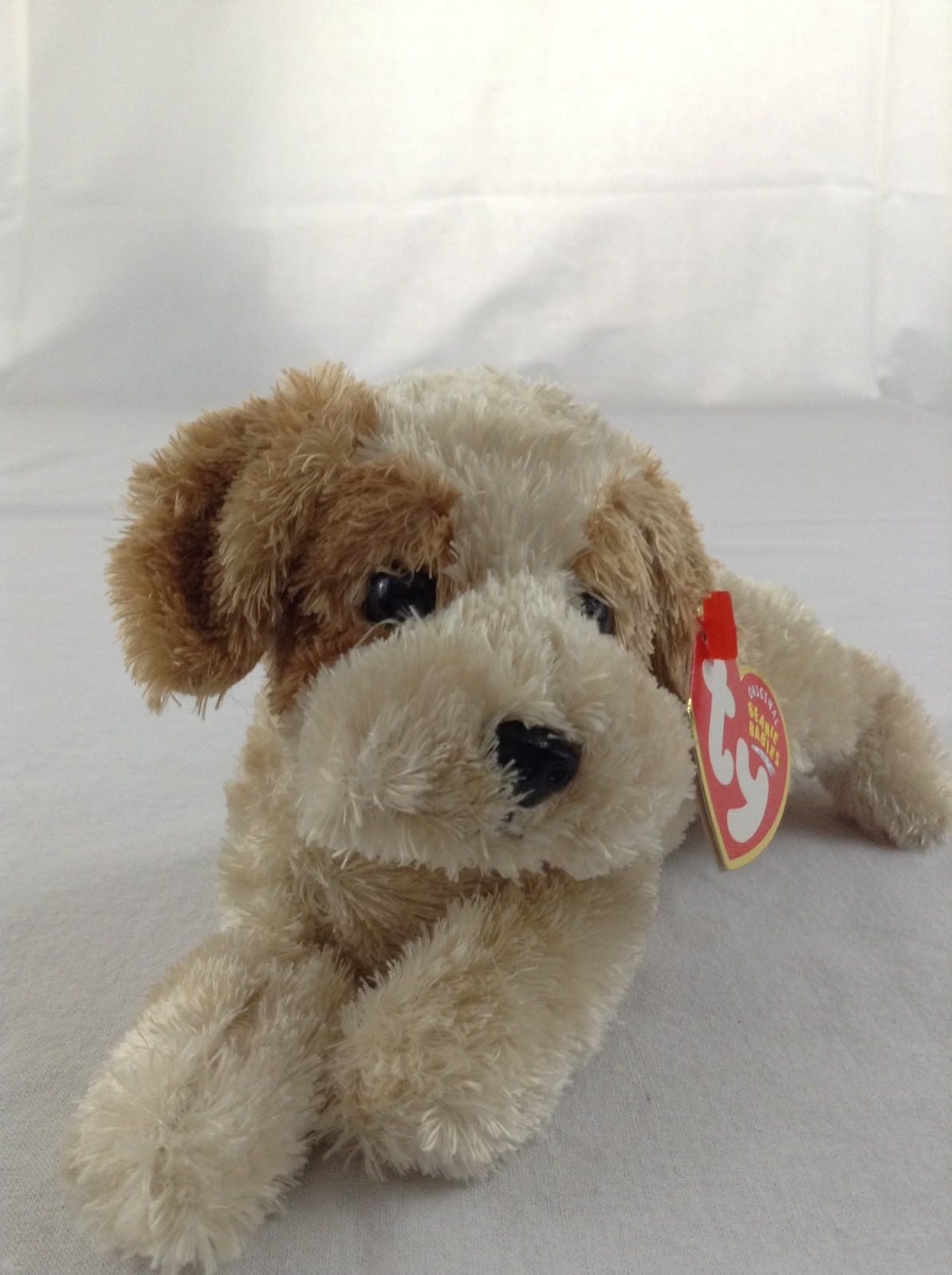 2004 Ty Beanie Baby Banjo Brown Tan Dog Stuffed Plush Animal Toy - Retired