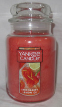 Yankee Candle Large Jar Candle 100-150 Hrs 22 Oz Strawberry Lemon Ice - $39.23