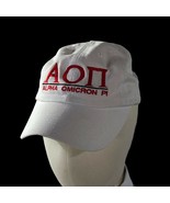 Alpha Omicron Pi Fraternity Hat Womens White Greek Letter Embroider Base... - $12.86