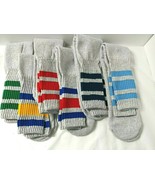 Vtg Lot 6 Pair of 70s 80s Tube Socks Gray Knee Striped Stripes Costume 2... - $118.75