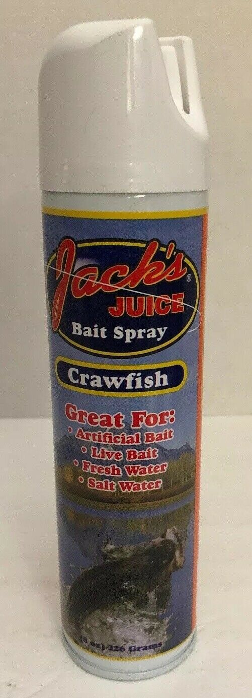 Jack’s Juice Bait Spray 8oz Crawfish VERY RARE-Great For Artificial/Live Bait