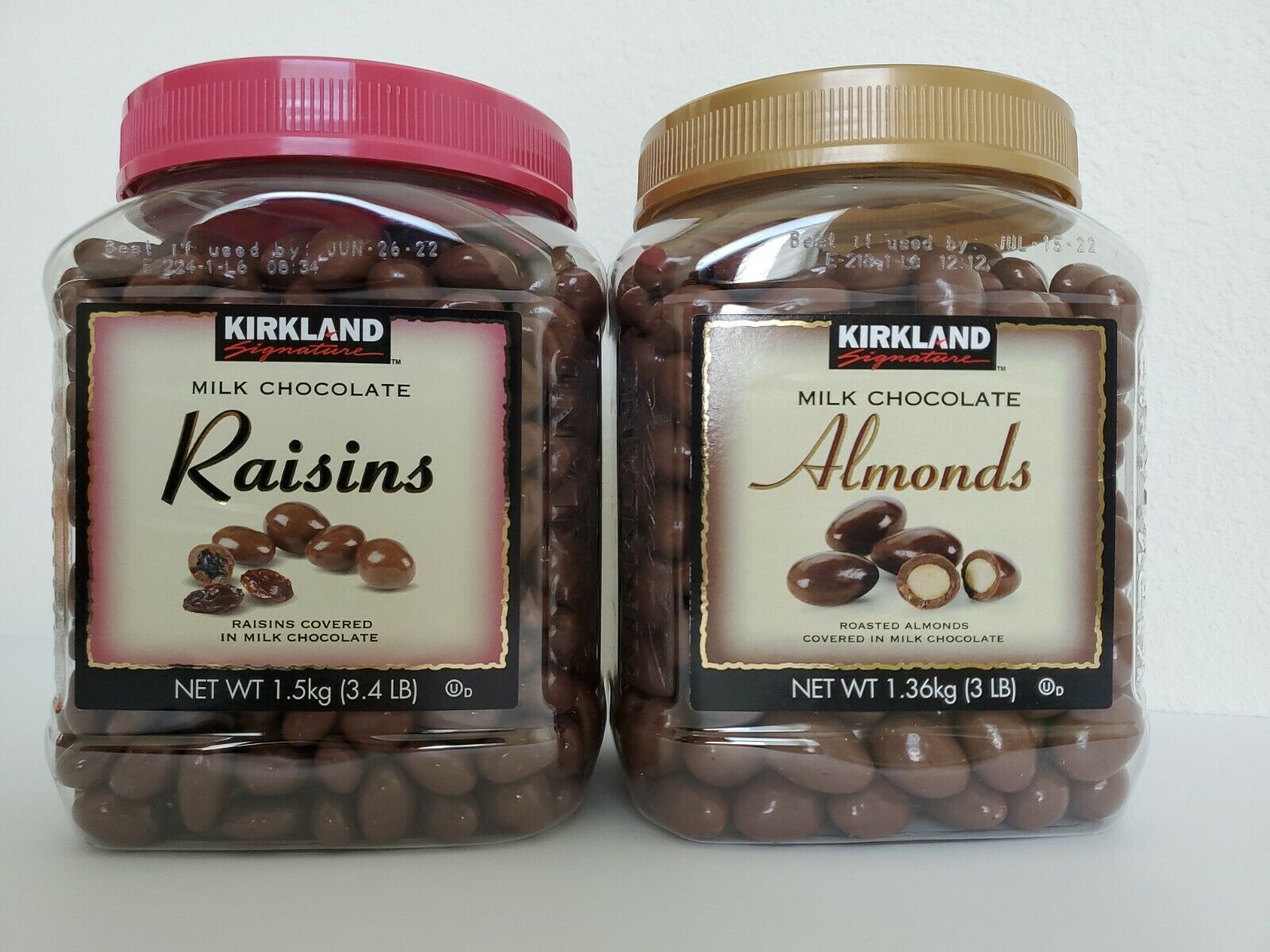 Kirkland Signature Milk Chocolate Covered Raisins & Milk Chocolate ...