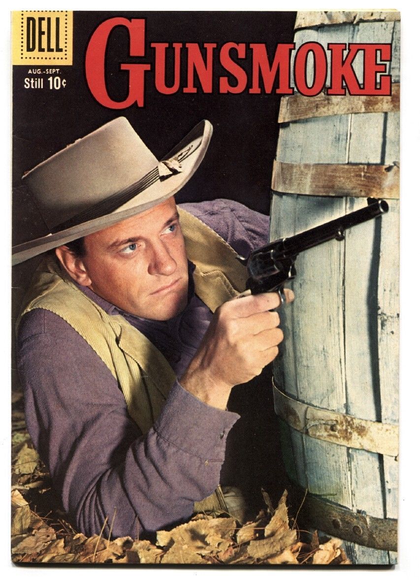 Gunsmoke #16 comic book 1959-Photo cover - James Arness Western Dell VF ...