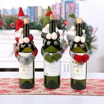 2 Set Christmas Red Wine Bottle Cover Hugger Holder Wine Bottle Bag Cove... - $32.67